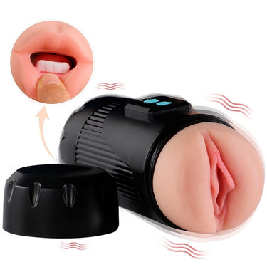 Masturbatore Doppio SHEQU Dual Vibration con Stimolazione Realistica